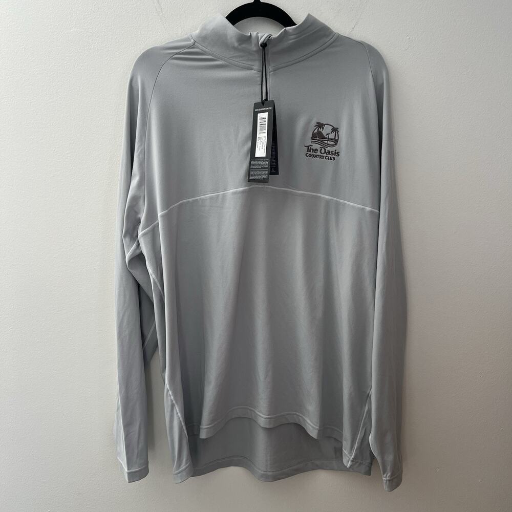 Sun Mountain Men's 1/4 Long Sleeve Sweater "oasis Country Club" Size L NWT